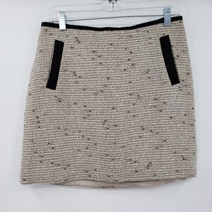 BANANA Republic Gold Metallic Accent Mini Skirt